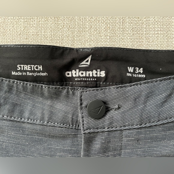 NWT-Men’s Atlantis Hybrid Performance Quick Dry Stretch Steel Grey Short (Sz 34) - Picture 4 of 5